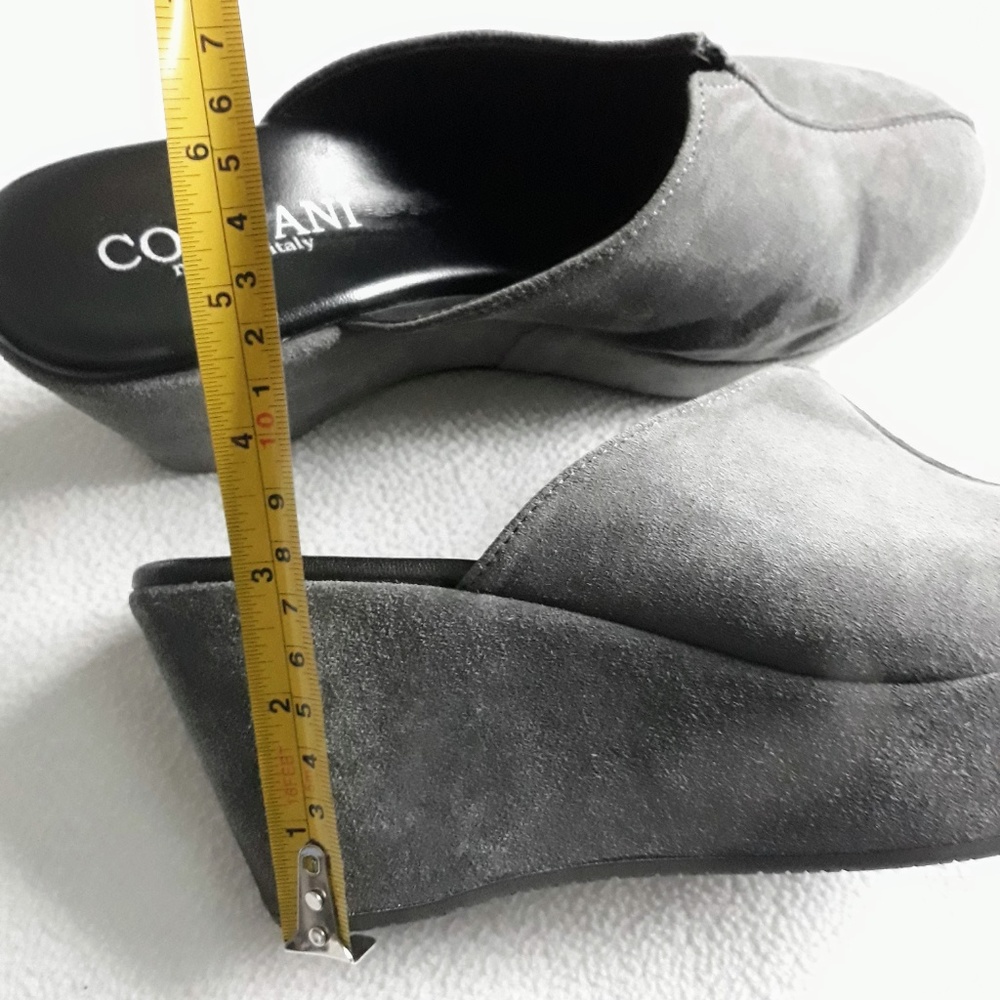Cordani Pamela Gray Suede Block Heel Clogs Sz 8.5 - Picture 8 of 8